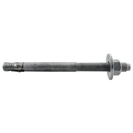 Midwest Fastener Wedge Anchor, 3/4" Dia., 10" L, Steel Hot Dipped Galvanized, 10 PK 53228